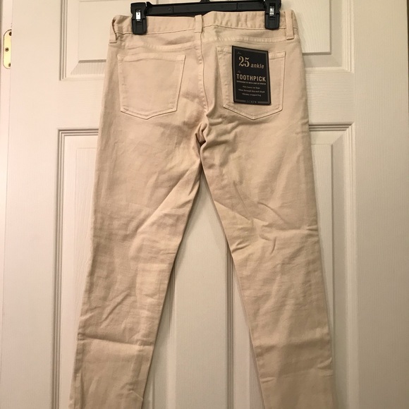 Jcrew Cream Toothpick Jeans - Picture 2 of 2